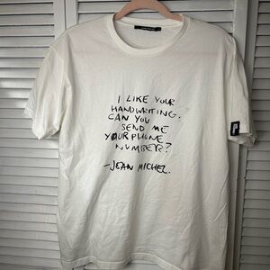 Jean Michel White Graphic T-Shirt Size M